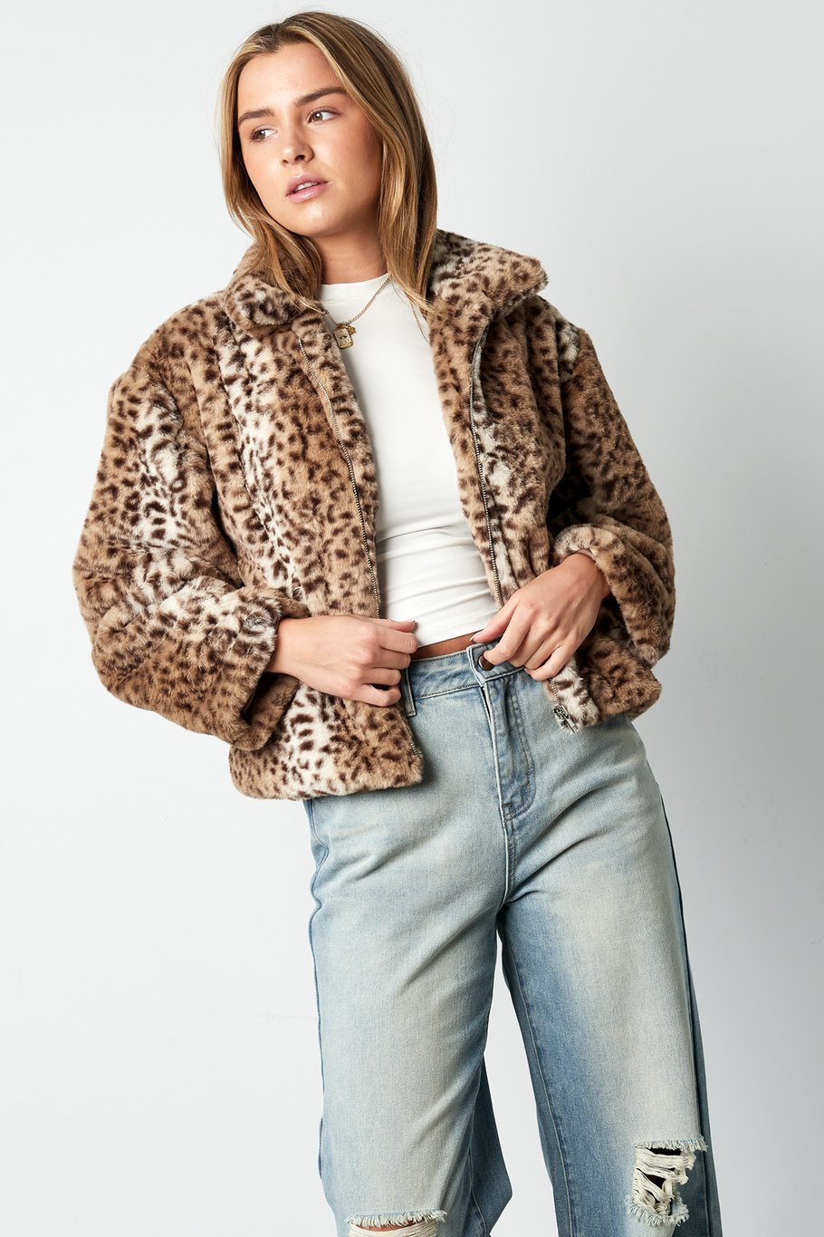 Leopard print jacket - Beige Picture3